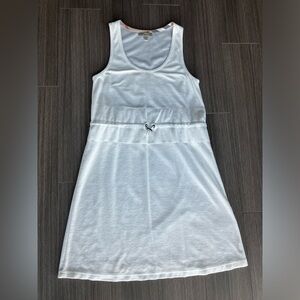 Burberry London terry bathing suit coverup dress, white, size small